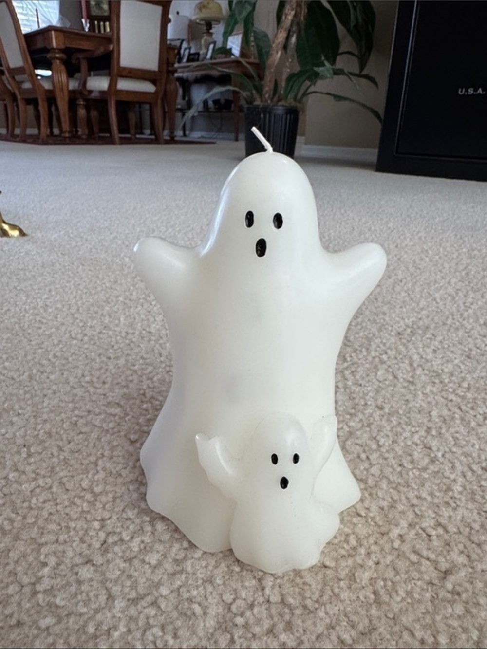 Mainstays White Ghost Candle Duo Halloween Decor